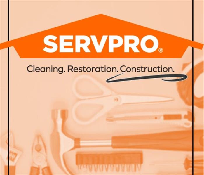 Construction tools with servpro logo
