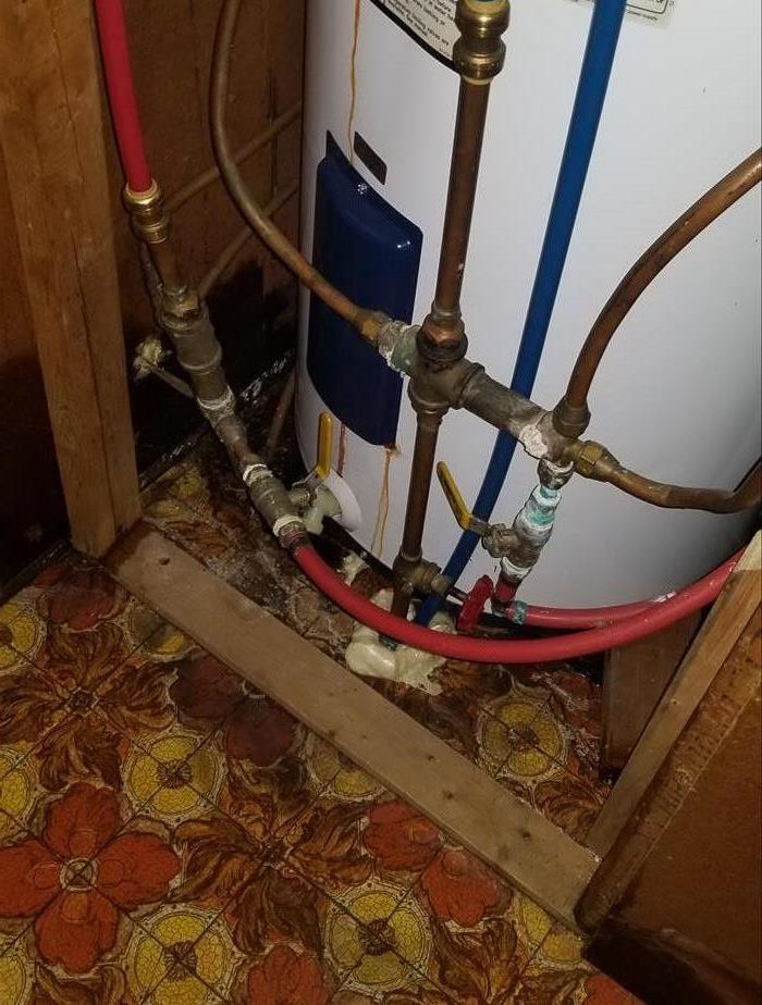 Cause of Loss - Water Heater leaking from broken fixtures.